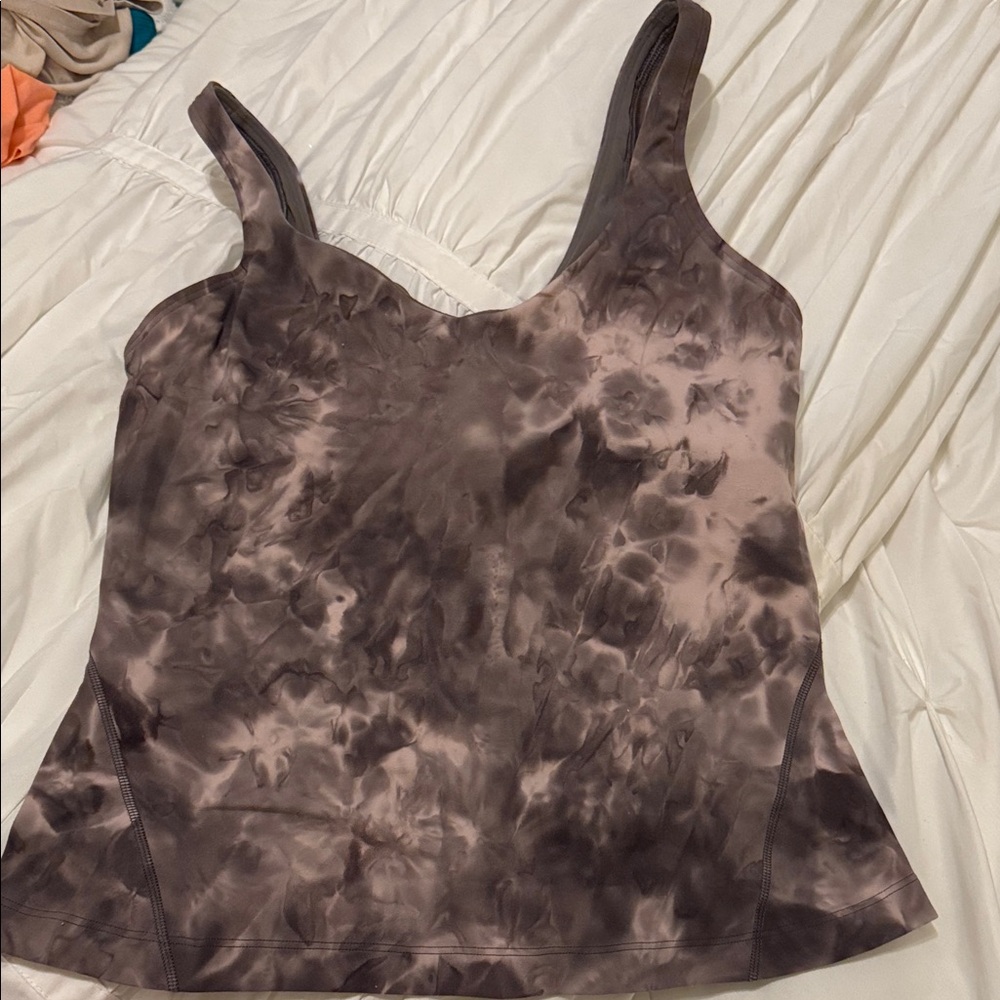 lululemon athletica Brown Tie-Dye Tank Top